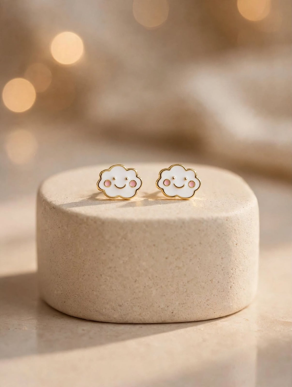 Happy Cloud Stud Earrings
