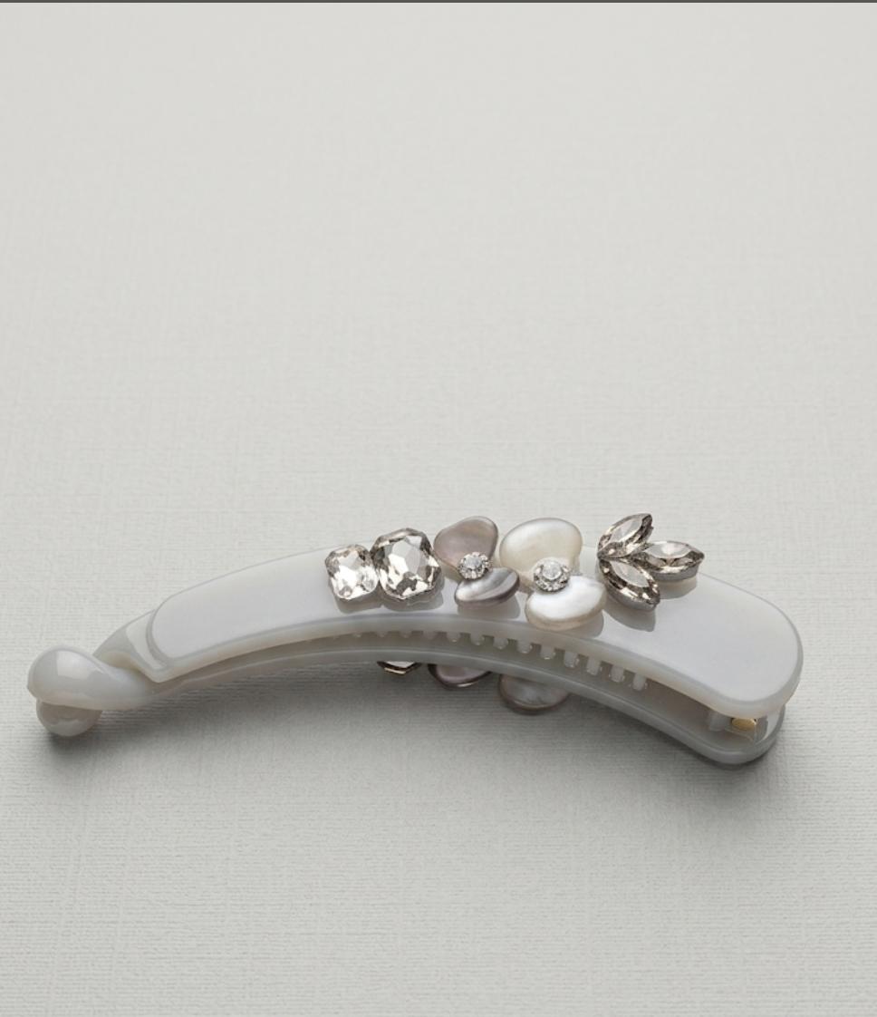 Crystal Floral Banana Clip