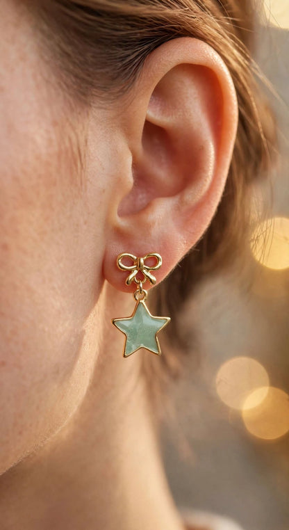 Pastel Star and Moon Mismatched Stud Earrings