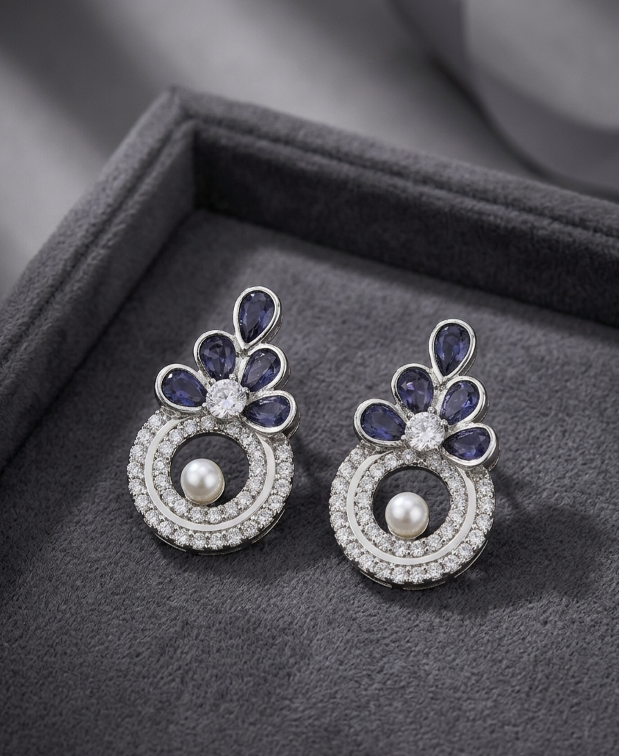 Regal Pearl Hoop Drops