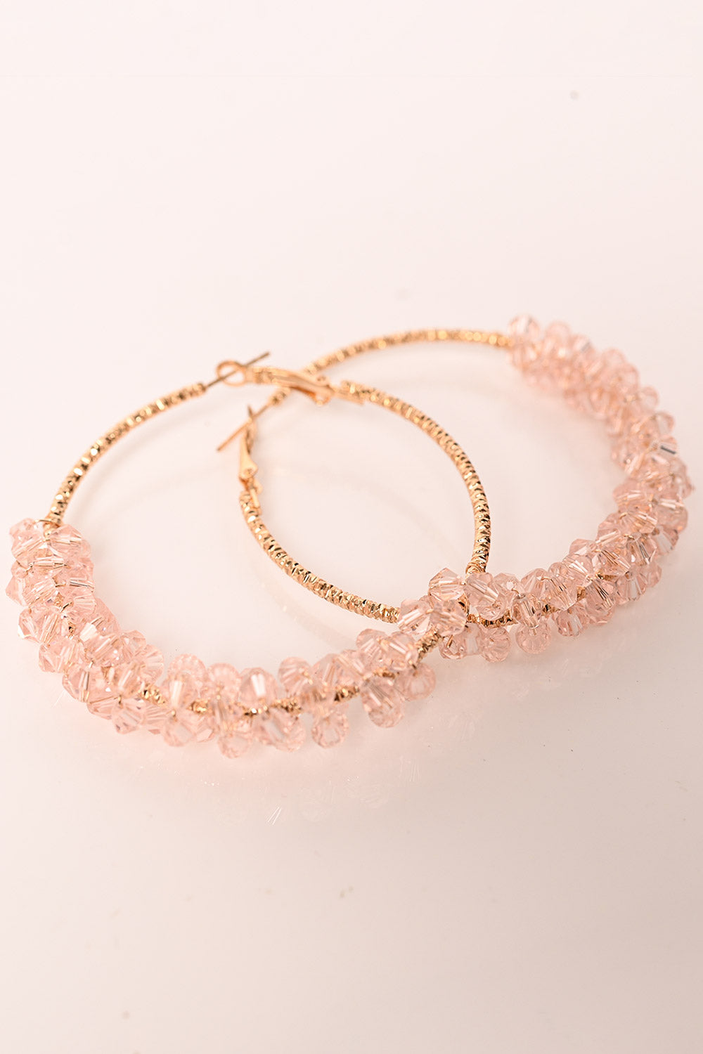 Crystal Cluster Hoop Earrings