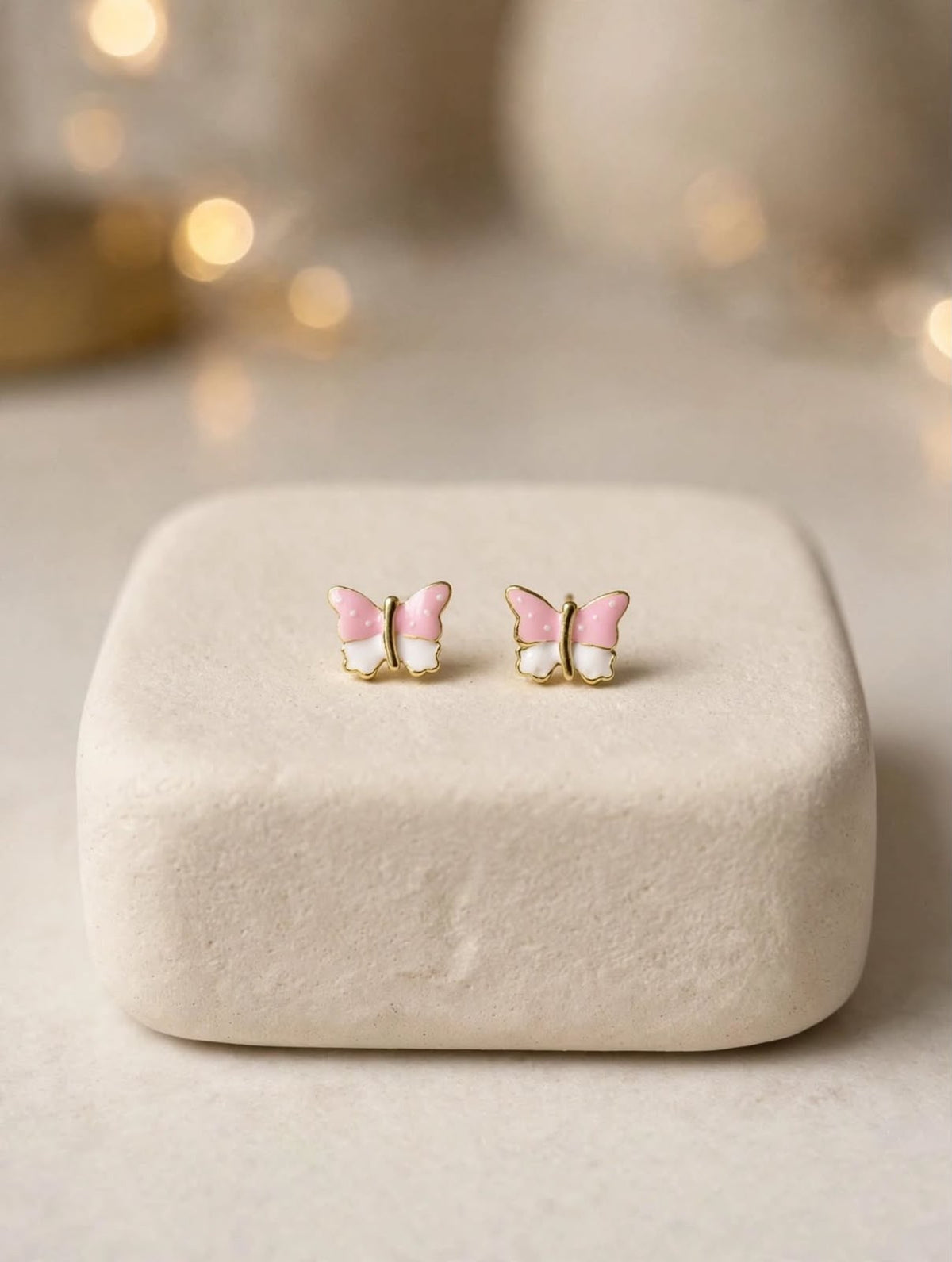 Cute Butterfly Enamel Stud Earrings