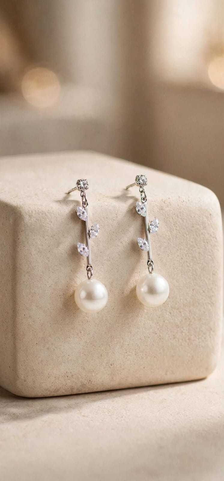 Stella Pearl Cascade Drop Earrings - Gold