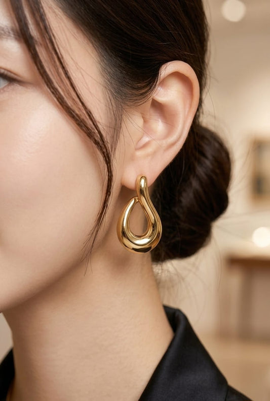 Sculptural Teardrop Statement Earrings