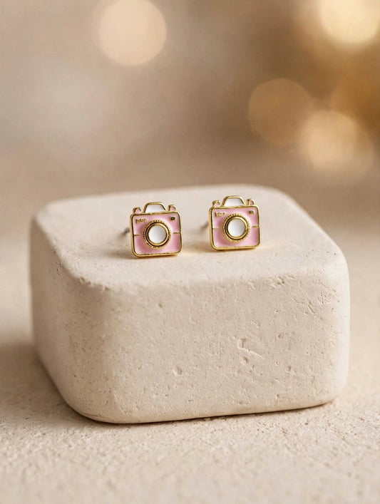 Snap & Shine - Mini Camera Stud Earrings