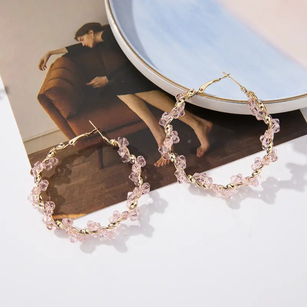 Crystal Hoop Earring