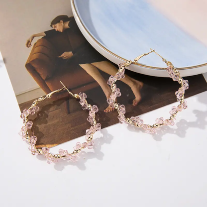 Crystal Hoop Earring