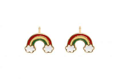 Over The Rainbow Cloud Stud Earrings
