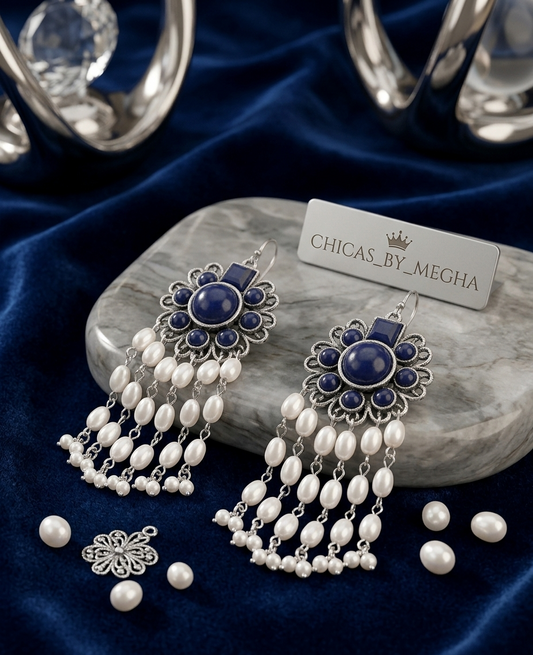 Royal Elegance Pearl & Lapis Droppers