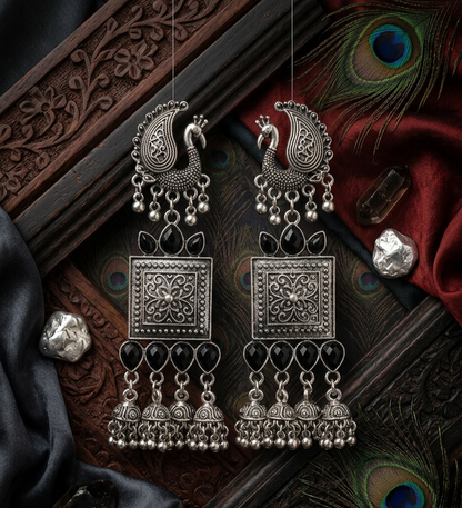 The Royal Mayura Jhumkas