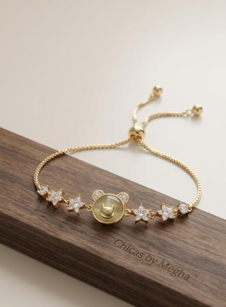 Starry Bear Adjustable Bracelet