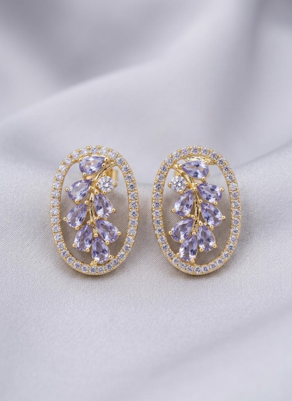 Aura Vine Oval Studs