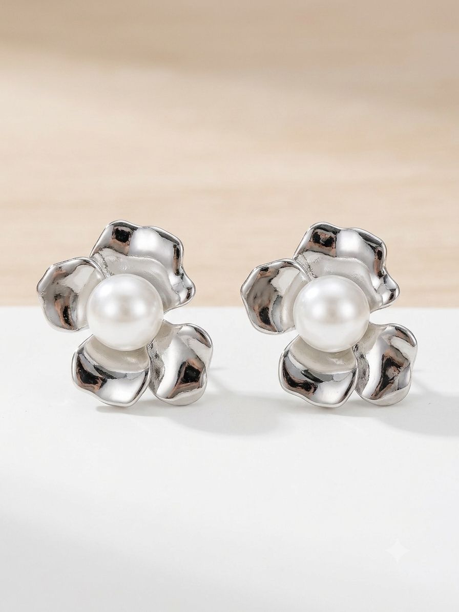 Blossom Pearl Stud Earrings