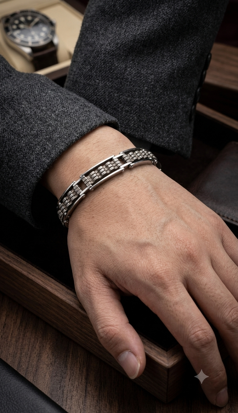 The Executive Textured Link Bracelet