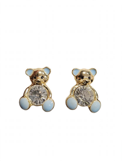 Cute Crystal Bear Earrings