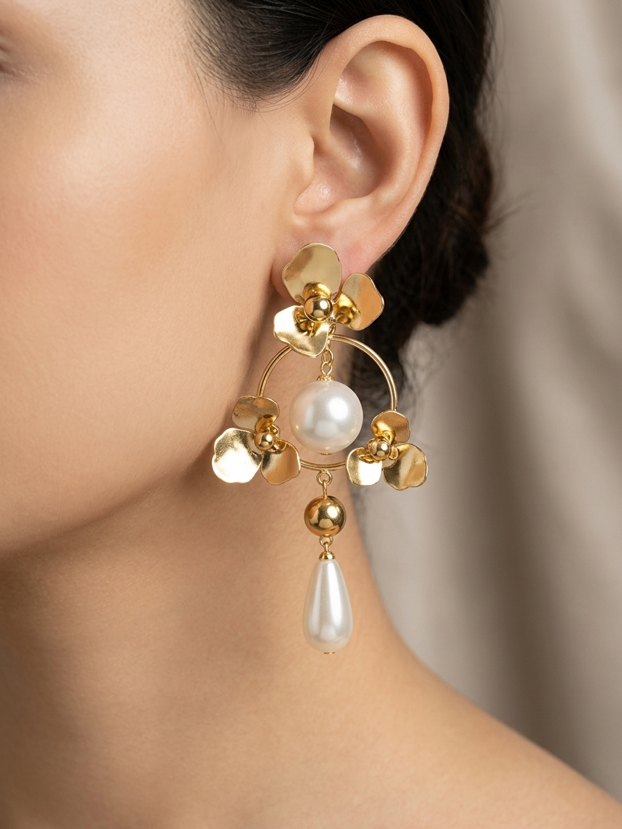 The Blossom Pearl Drop Earrings