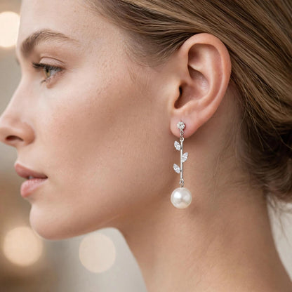 Stella Pearl Cascade Drop Earrings - Gold