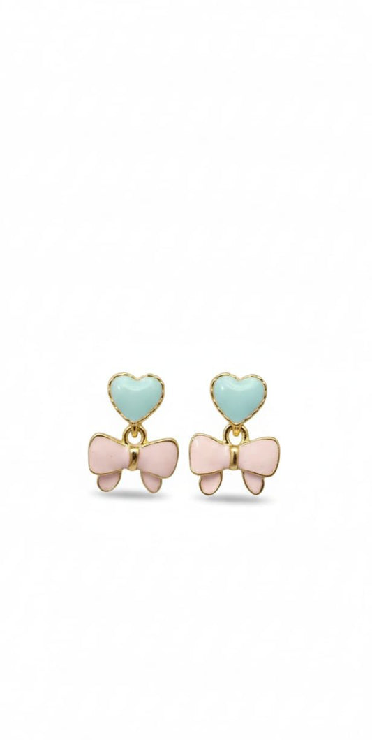 Sweetheart Bow Drop Earrings