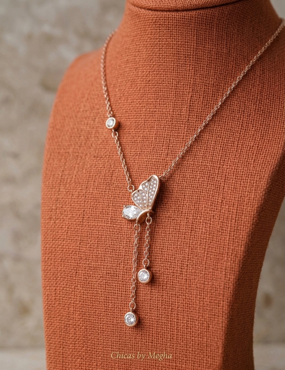 Butterfly Drop Necklace
