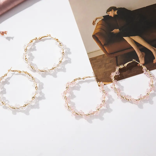 Crystal Hoop Earring