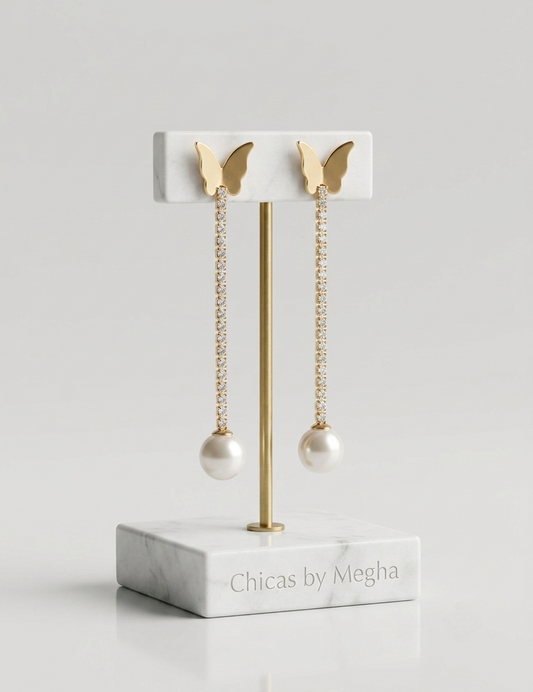 The Celestia Butterfly Drop Earrings