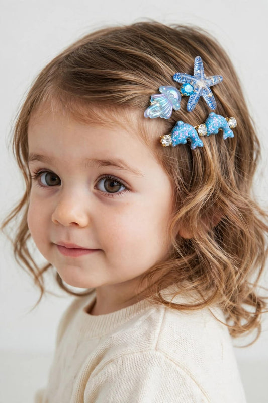 Hair clip Jellyfish & Dolphin