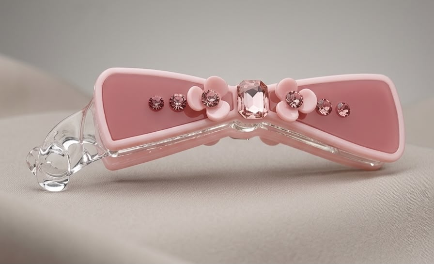Crystal Bow Banana Clip