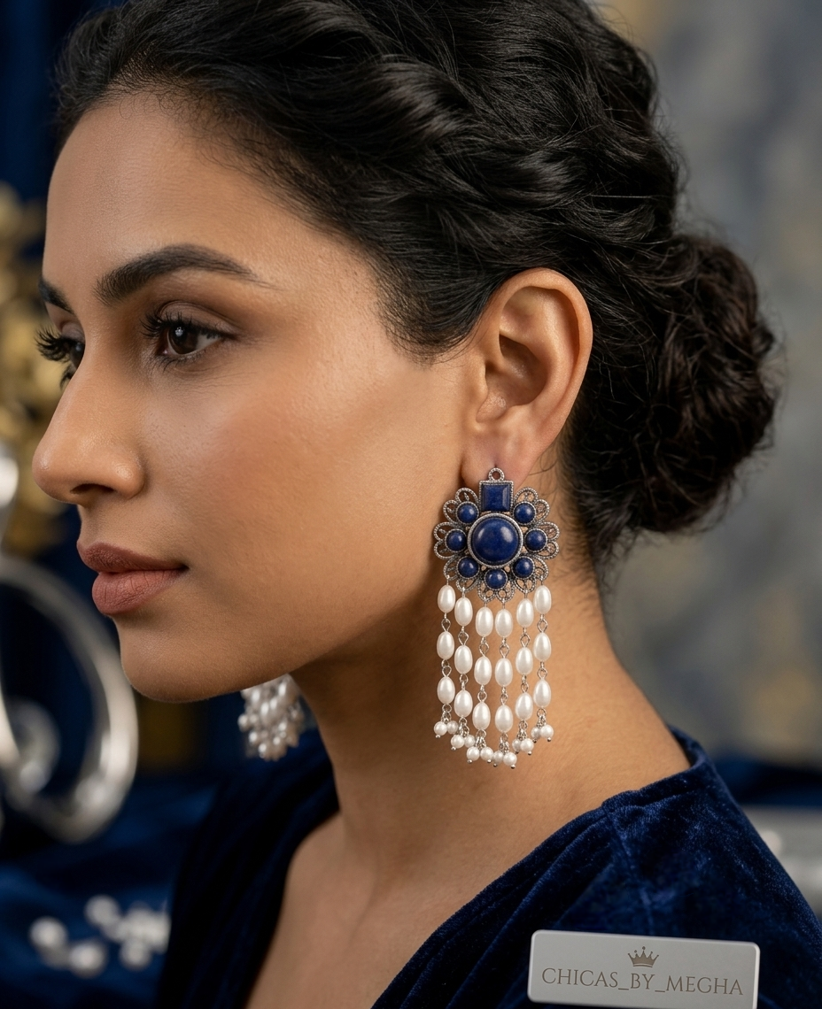 Royal Elegance Pearl & Lapis Droppers