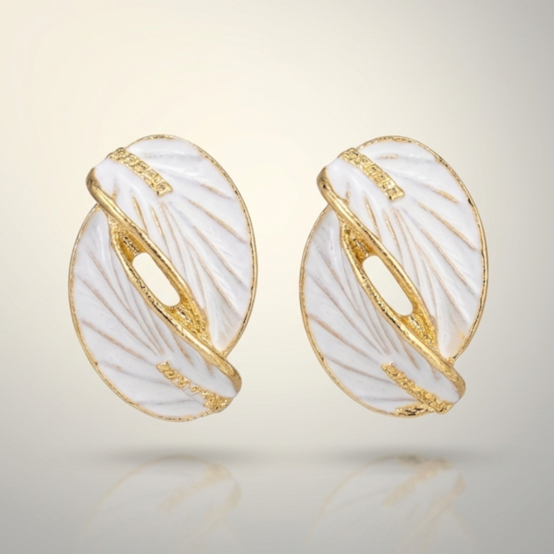 White Feather Studs