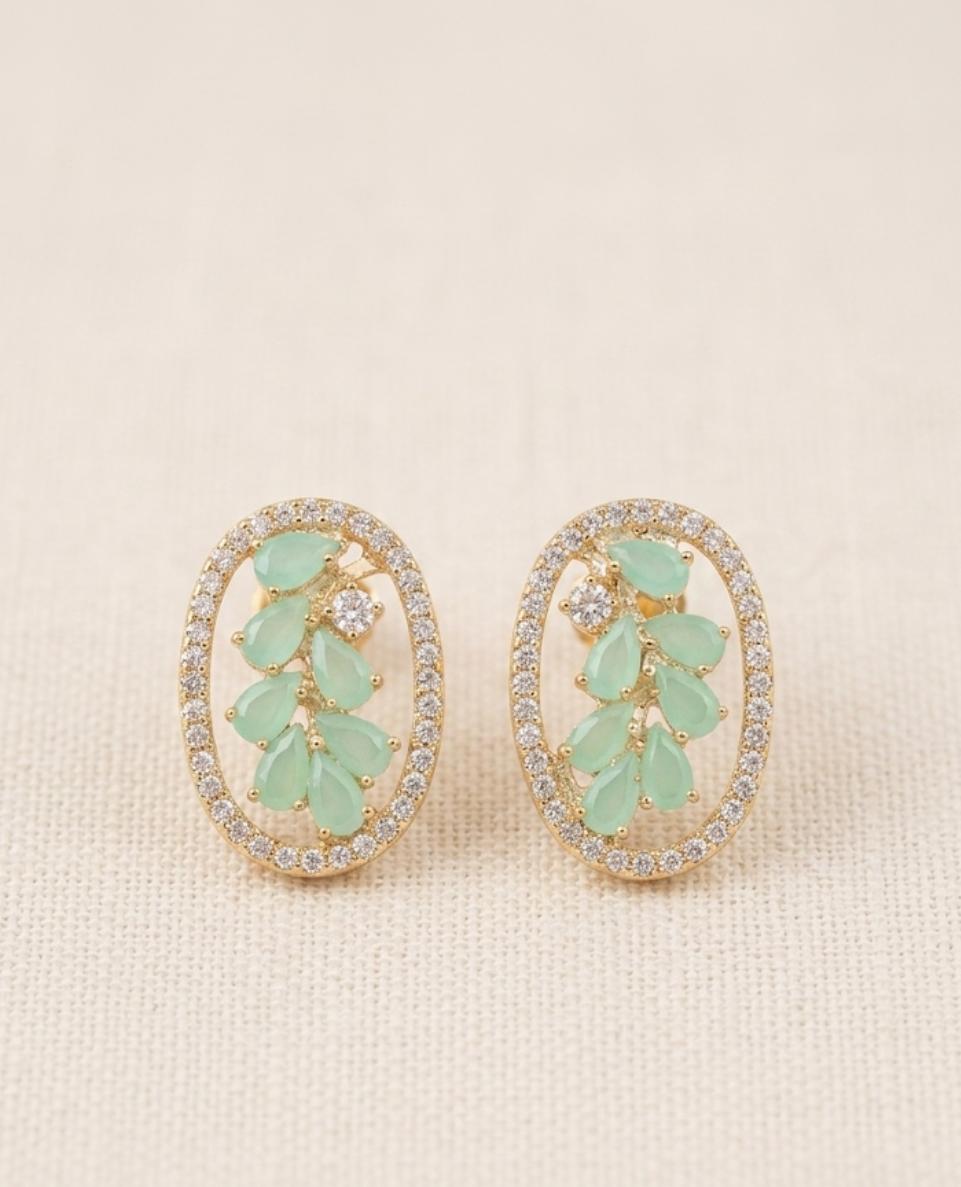 Aura Vine Oval Studs