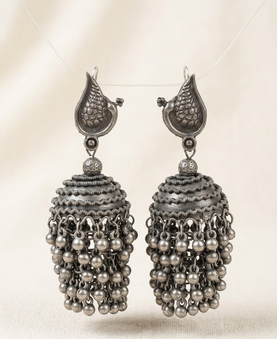 The Mayura Cascade Jhumkas