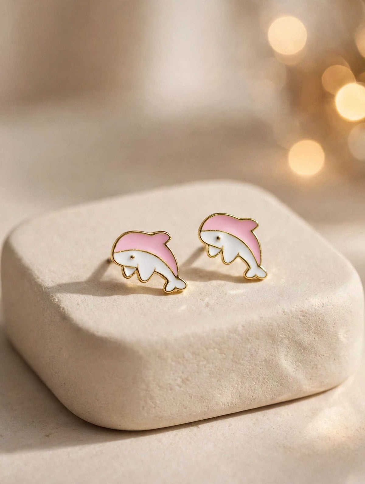 Dolphin Cute Enamel Stud Earrings