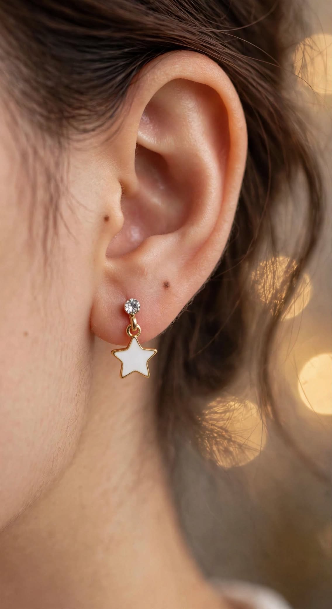 Starry Kitty Mismatch Drop Earrings