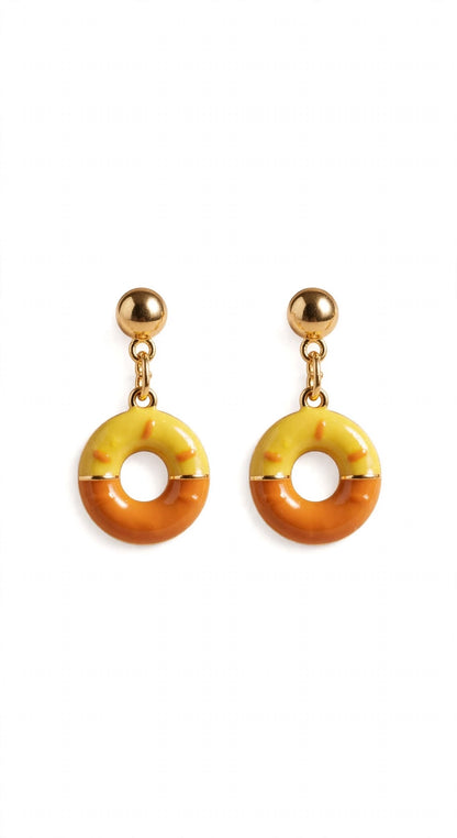Cute Donut Drop Earrings