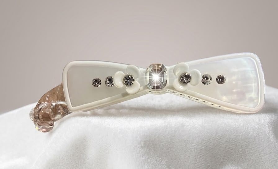 Crystal Bow Banana Clip