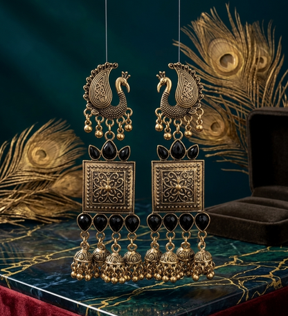 The Royal Mayura Jhumkas