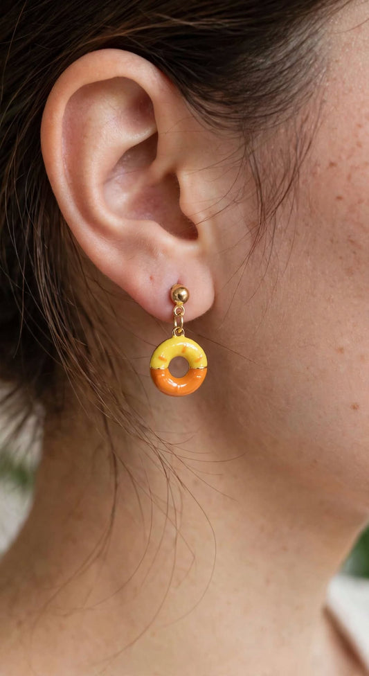 Cute Donut Drop Earrings