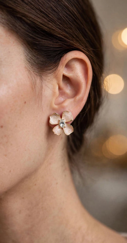 Meadow Blossom Enamel Stud Earrings