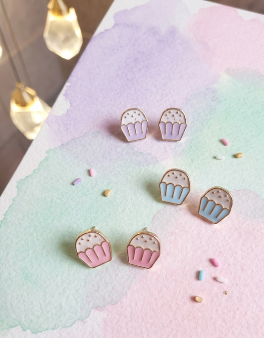 Velvet Cupcake Studs