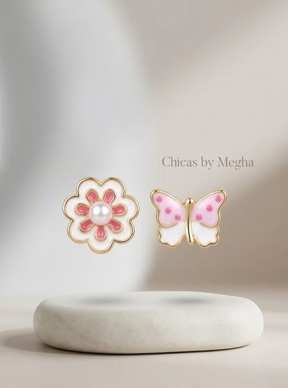 Charming Mismatched Nature Studs