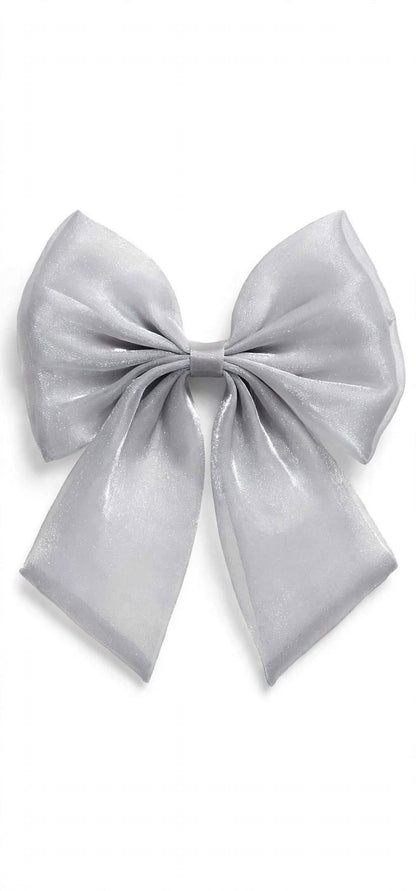 Coquette Organza Bow Hair Clip - Big Tail Bow