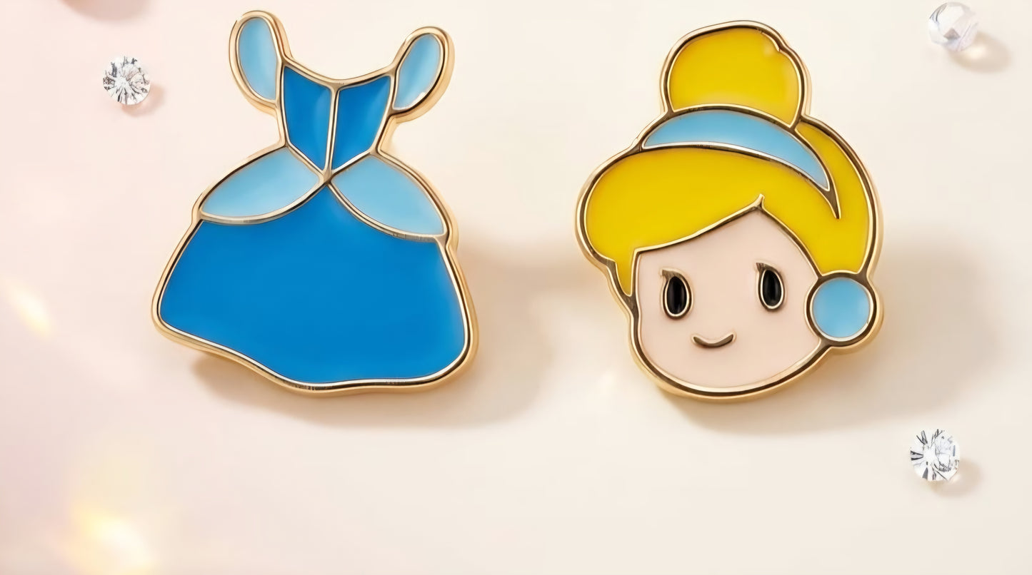 Cinderella Mismatched Stud Earrings