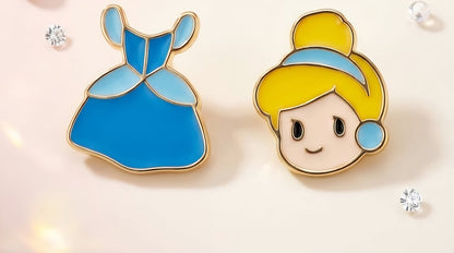 Cinderella Mismatched Stud Earrings
