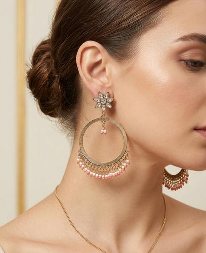 Celestial Starburst Hoop Earrings
