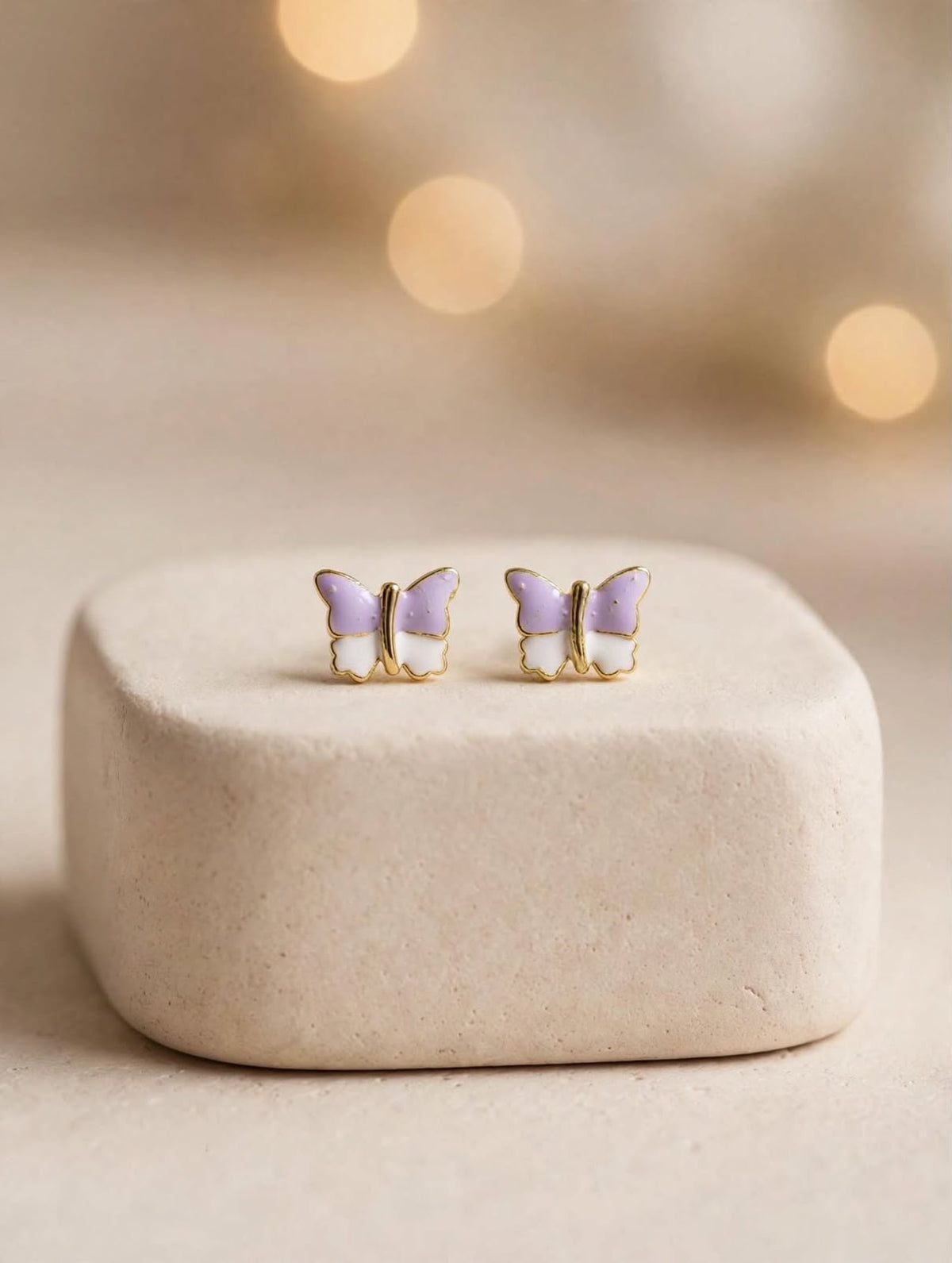 Cute Butterfly Enamel Stud Earrings