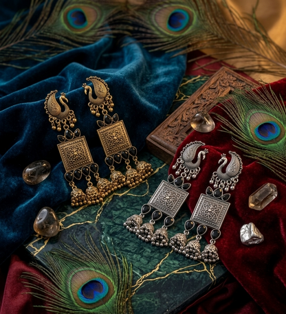 The Royal Mayura Jhumkas