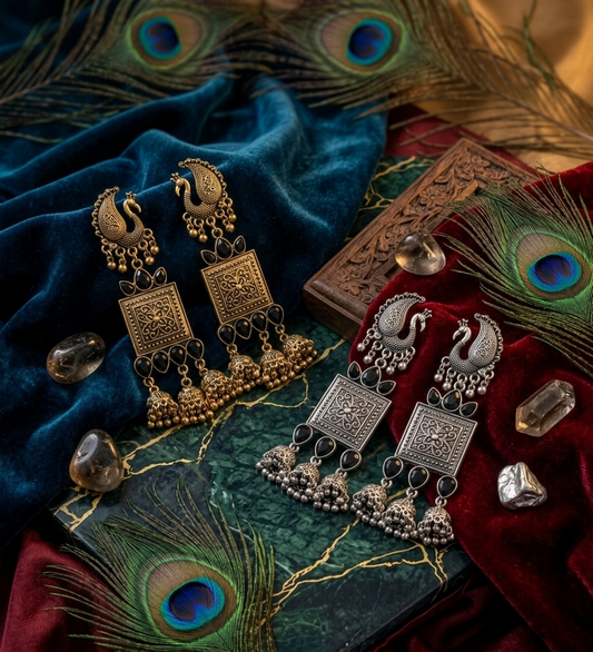 The Royal Mayura Jhumkas
