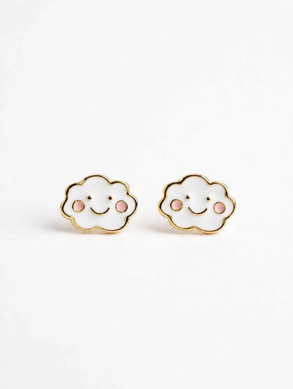 Happy Cloud Stud Earrings