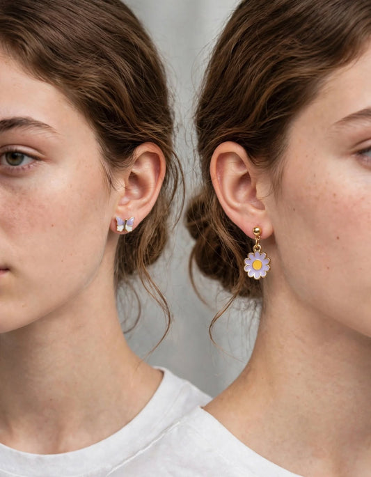 Daisy Dream & Butterfly Mismatch Earrings