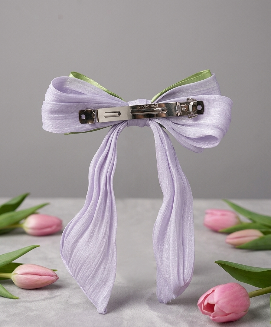 Blossom Silk Bow Clip